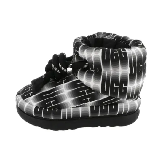 UGG Classic Maxi Wavelength Short Boot Black White Women's