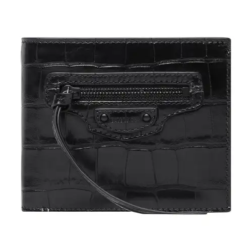 Balenciaga Neo Classic Calfskin Wallet Men's Black