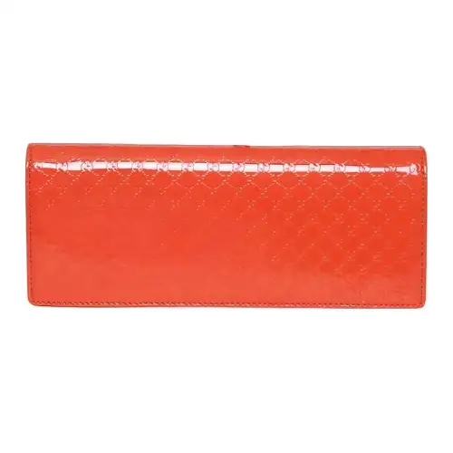 GUCCI Patent Leather Clutch Women's Red