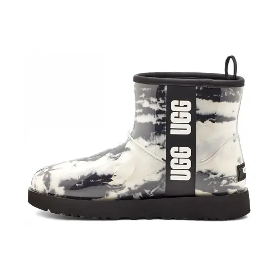 UGG Classic Clear Mini Boot Marble White Black Women's