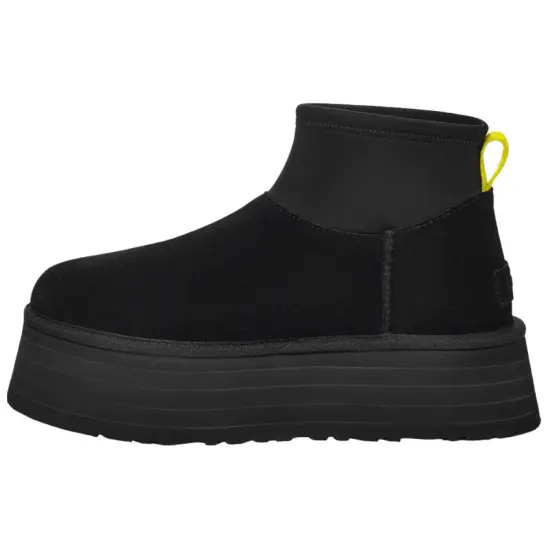 UGG Classic Mini Dipper Boot Black Yellow Women's