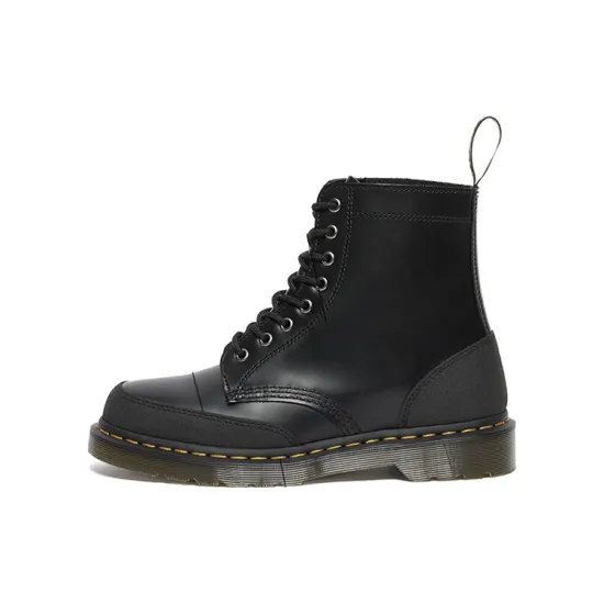 Dr.Martens 1460 Guard Panel Leather Lace Up Boots 'Black'