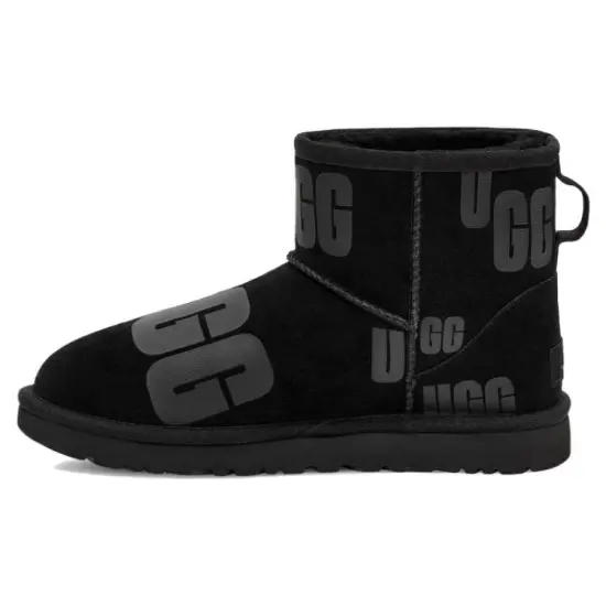UGG Classic Mini Scatter Graphic 'Black Gray' Women's