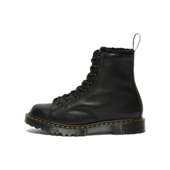 Dr.Martens Barton Shearling Lined Leather Ankle Boots 'Black' Women's