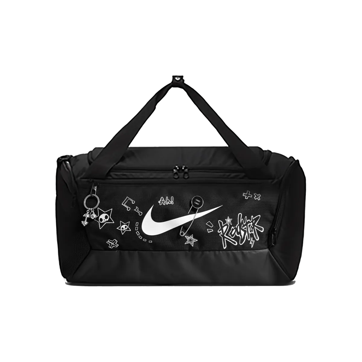 Nike Fabric Basketball Bag Camping Bag Travel Bag Gym Bag Large Unisex Black White