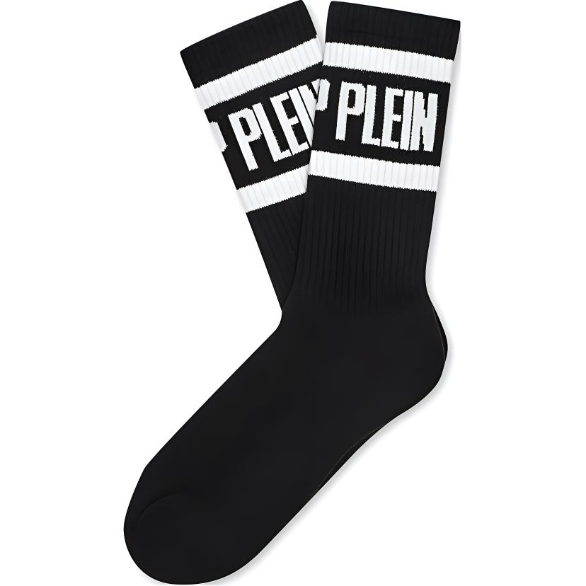 PHILIPP PLEIN FW22 Crew Socks Unisex 1 Pack Black