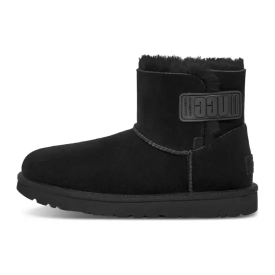 UGG Mini Bailey Logo Strap Boot 'Black' Women's