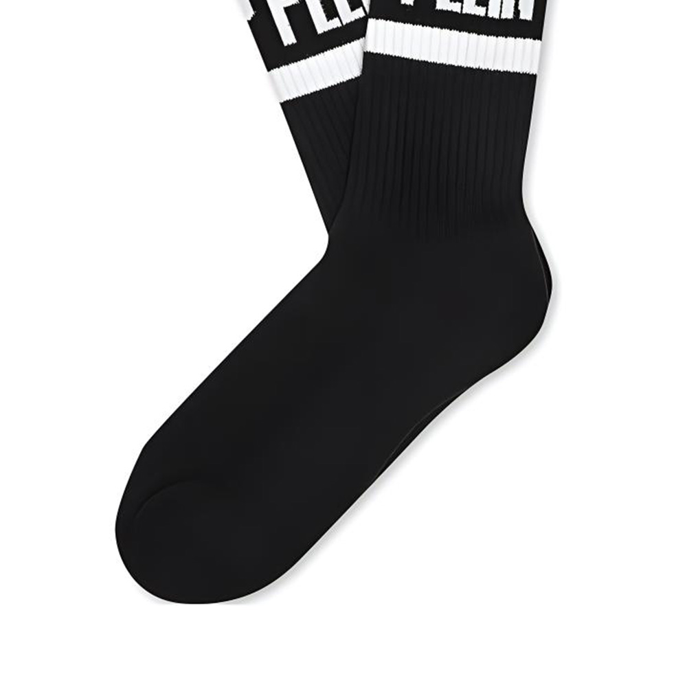 PHILIPP PLEIN FW22 Crew Socks Unisex 1 Pack Black