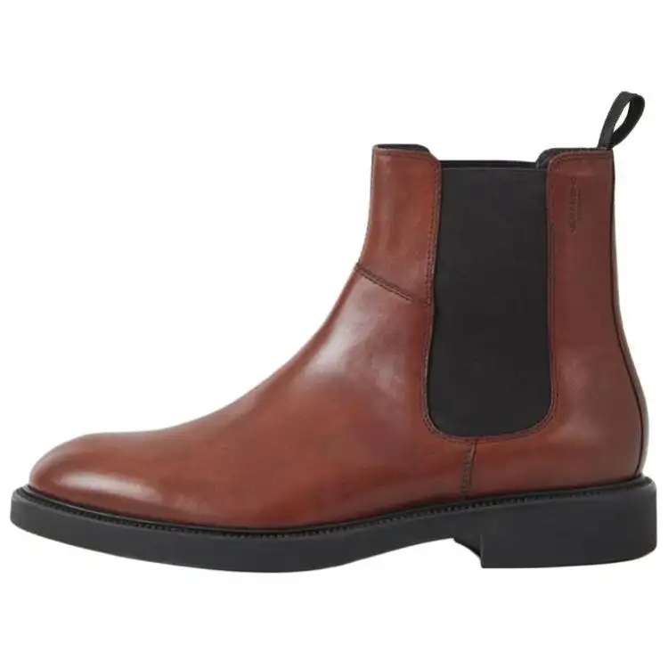 VAGABOND SHOEMAKERS Leather Comfortable Short Chelsea Boots 3.3cm Men's Brown