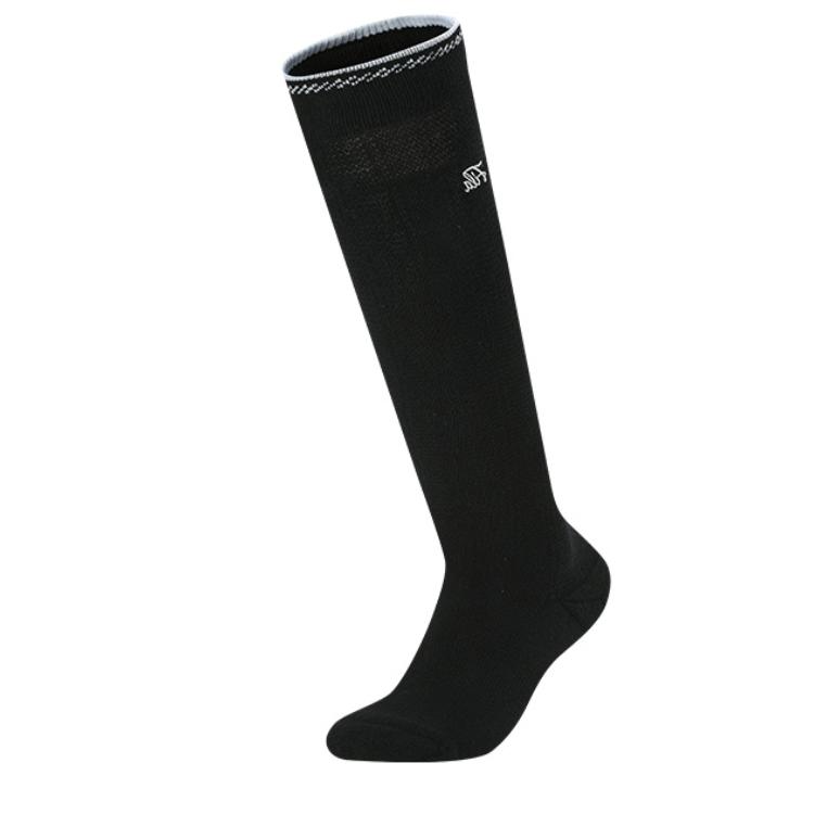 FILA Fila Golf Series Breathable Perspiration-wicking Antibacterial Deodorant Over-the-Knee Socks Women's 1 Pair Dark Black