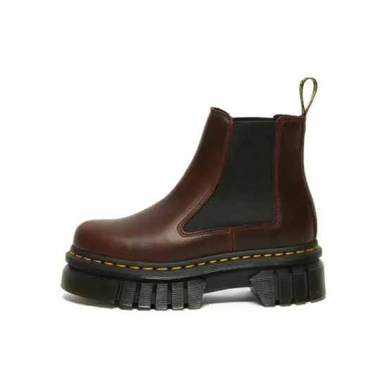 Dr.Martens Audrick Brando Leather Platform Chelsea Boots 'Brown' Women's