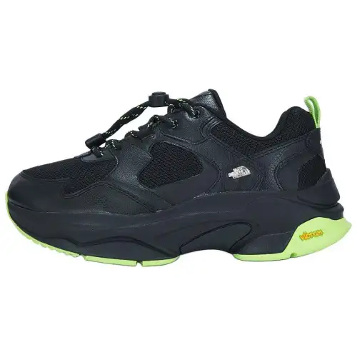 THE NORTH FACE Slip Resistant, Abrasion Resistant, Waterproof Low top Running Shoes Men's Black Green