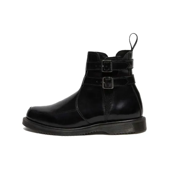 Dr.Martens Flora Polished Smooth Chelsea Boots Black Women's