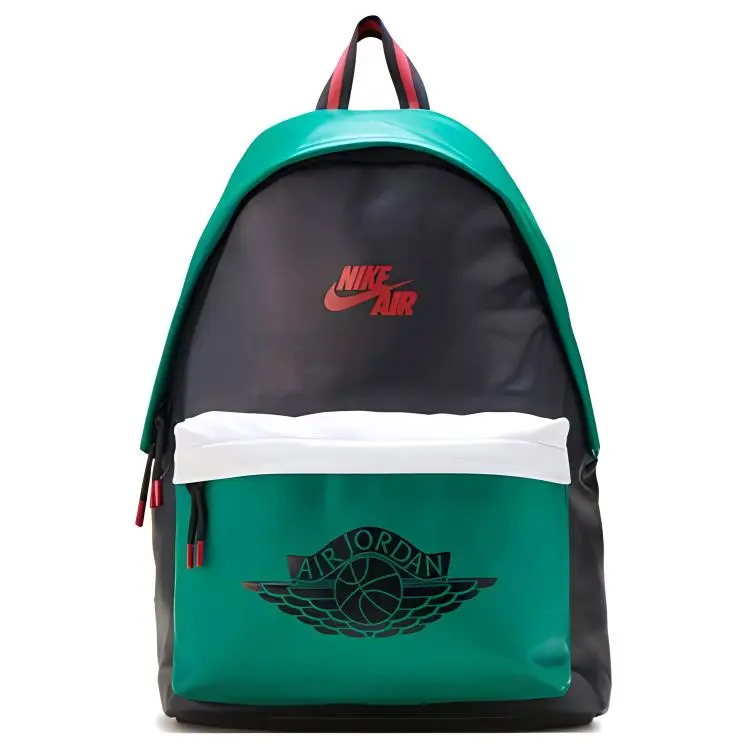 Jordan Polyester Basketball Bag Backpack Regular Unisex Black Green Multicolor
