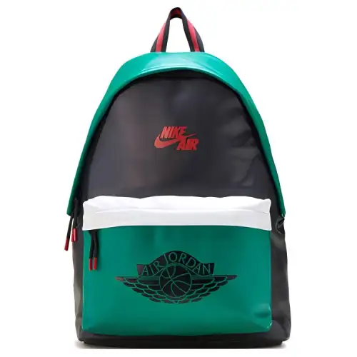 Jordan Polyester Basketball Bag Backpack Regular Unisex Black Green Multicolor
