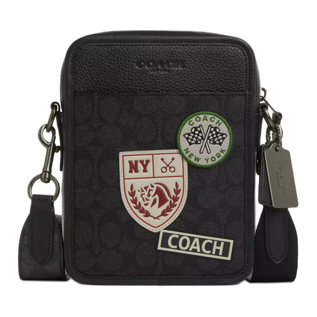 COACH Sullivan Coated Canvas Crossbody Bag, Shoulder Bag Small Men's Charcoal