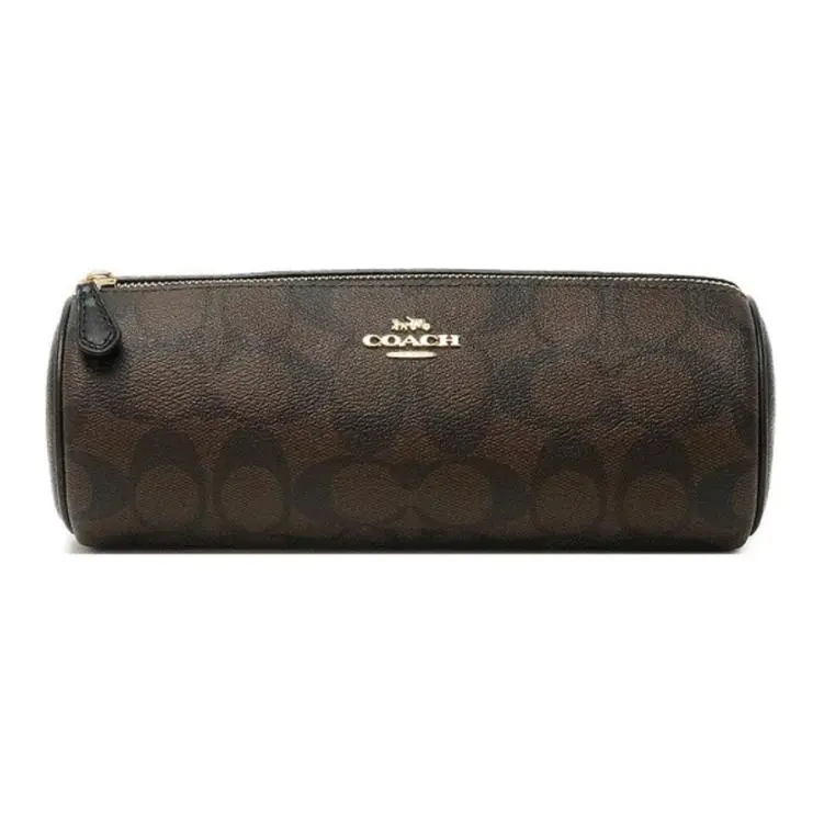 COACH PVC Clutches Small Women's Dark Brown