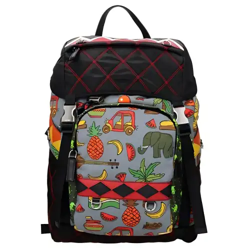 PRADA Nylon Backpack Unisex Black