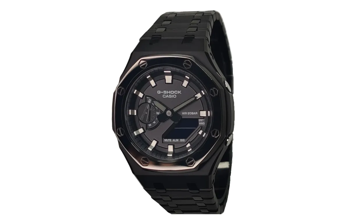 CASIO Custom Collection Electronic Movement Stainless Steel Strap Watch Men's Watches Black Dial