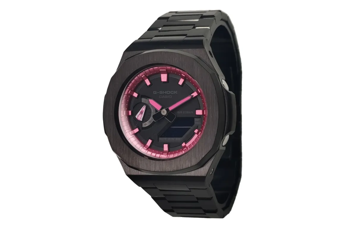 CASIO Custom Collection Electronic Movement Stainless Steel Strap Watch Men's Watches Black Dial