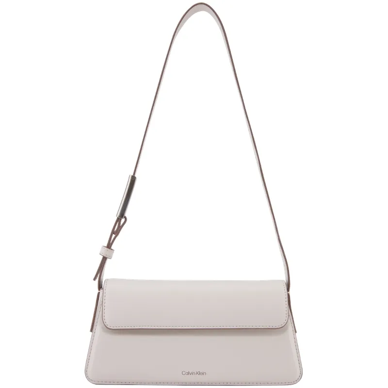 CALVIN KLEIN Blended Material Shoulder Bag Medium Women's Ivory