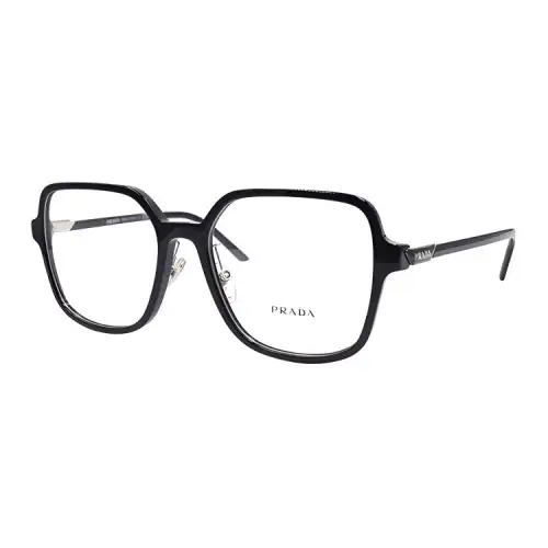 PRADA Square Eyeglass Frames Unisex Black