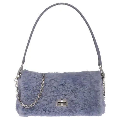 MIU MIU Sheepskin Handbag Women's Purple