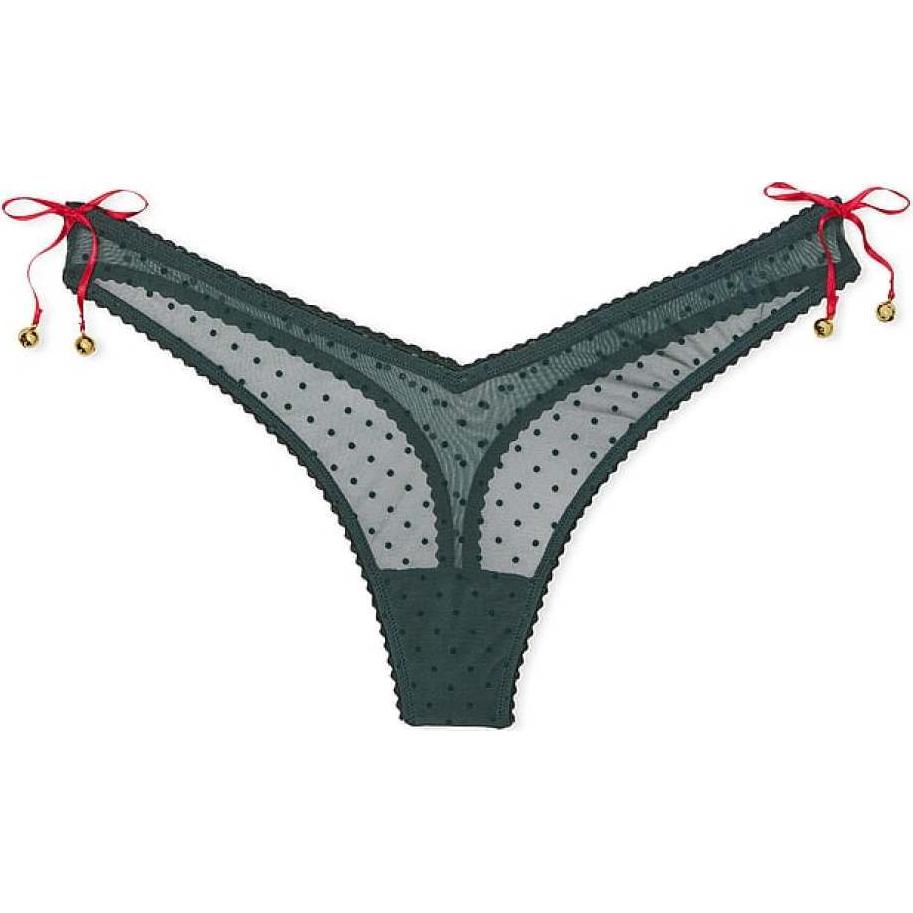 Женские трусы Victoria's Victoria's Secret VERY SEXY (зеленые в горошек)