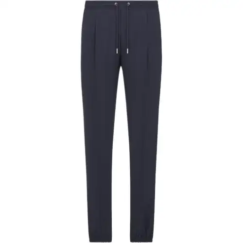 DIOR SS25 Knitted Sweatpants Men's Marine Blue