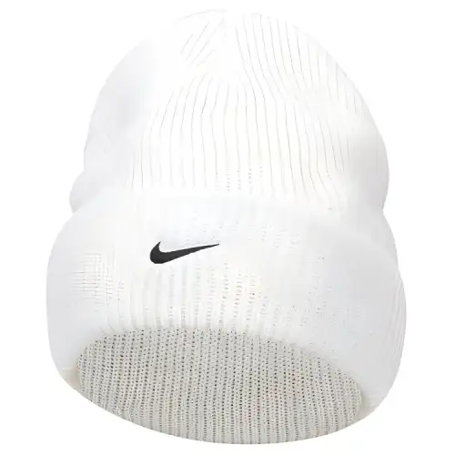 Nike Peak Tall Cuff Swoosh Beanie White