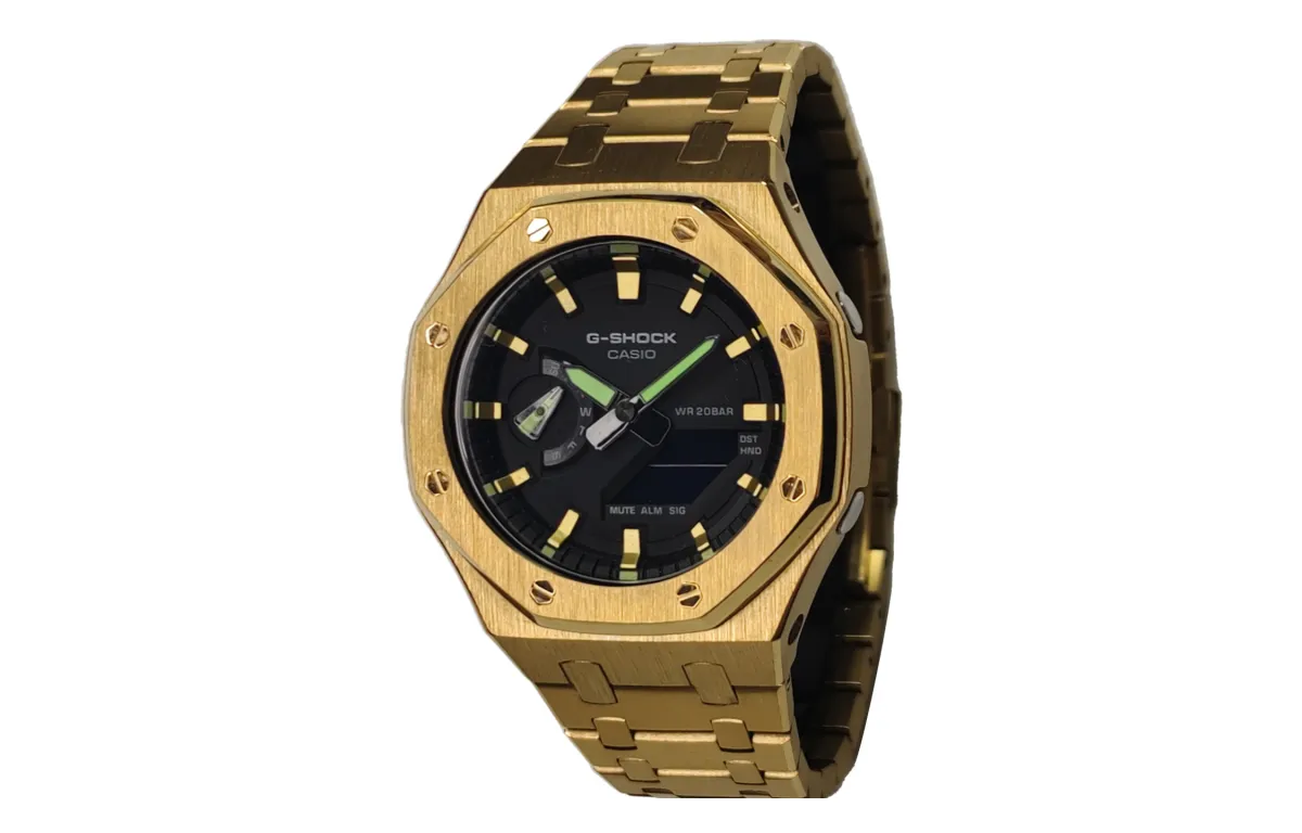 CASIO Custom Collection Electronic Movement Stainless Steel Strap Watch Men's Watches Black Dial