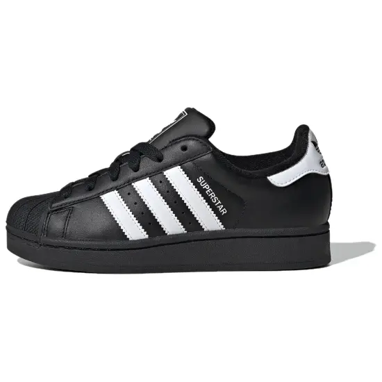 Adidas Originals Superstar 2 Anti Slip Wear Resistant Low Top Skateboard Shoes Women's Black