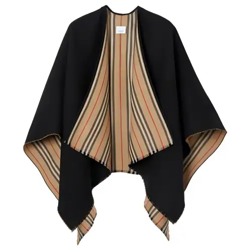 Burberry Wool Shawls Women's Black