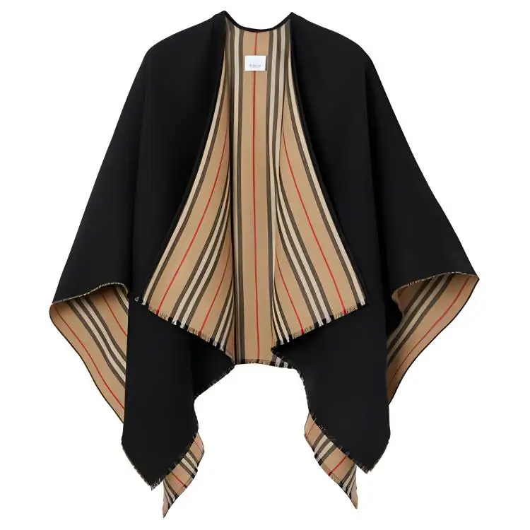 Burberry Wool Shawls Women's Black