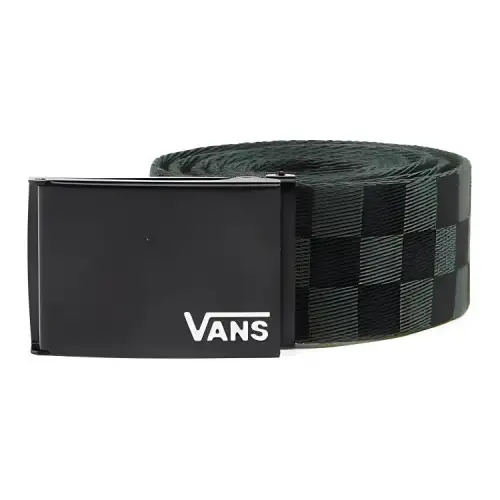 Vans Leather Belts Men's Black/Charcoal Gray