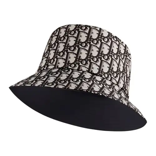 DIOR Reversible Teddy D Small Brim Bucket Hat Oblique