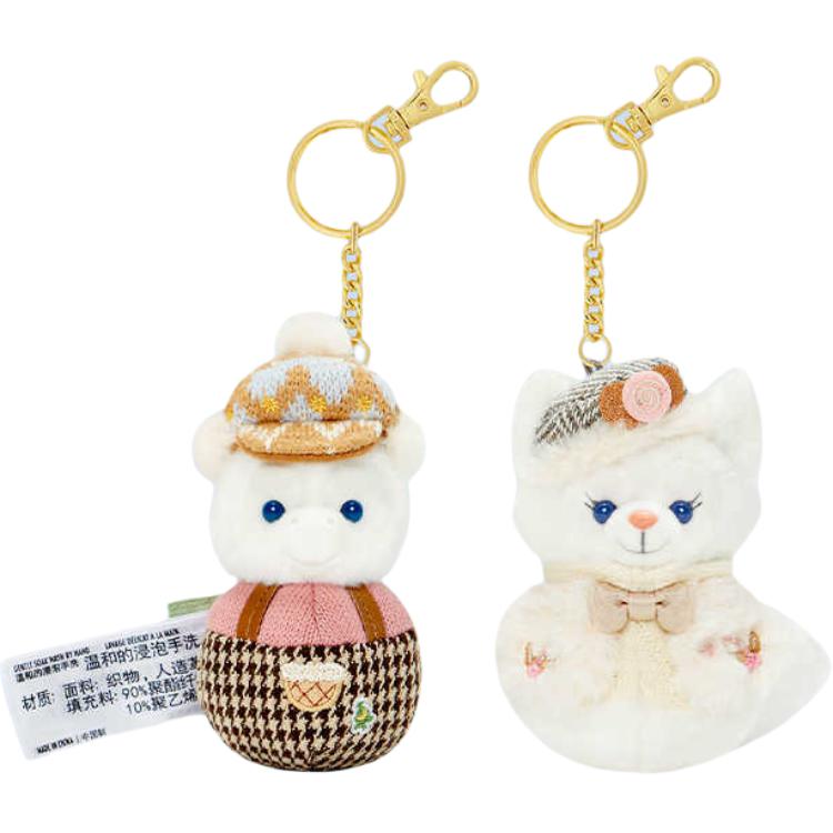 Disney Disney, winter cute keychain, doll, plush pendant, Shanghai