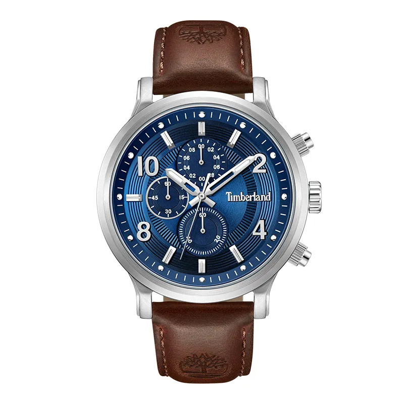 Timberland Driscoll Wrist Watches Quartz Movement Leather Strap Blue Dial Men's Watches