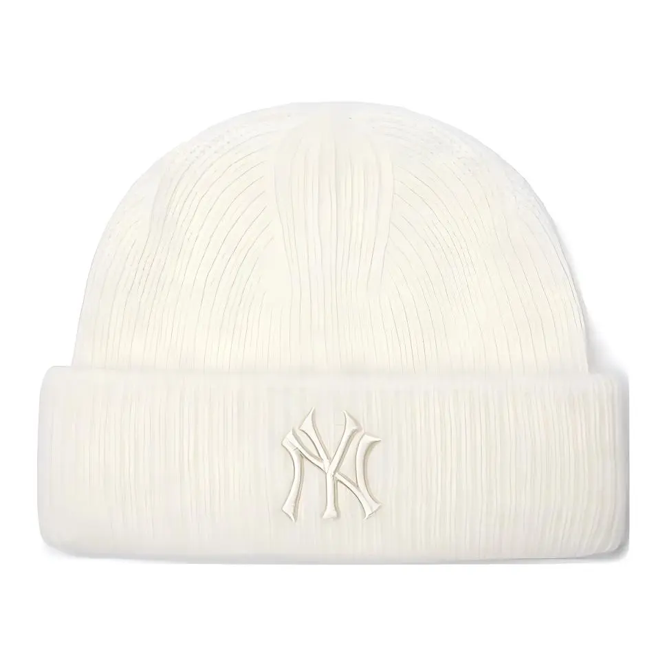 MLB Rabbit Fur Blend Beanies Unisex White