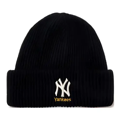 MLB Plush Yarn Beanies Unisex Black