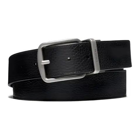 COACH Cow Leather Belts Men's Black/Brown Width 3.5cm