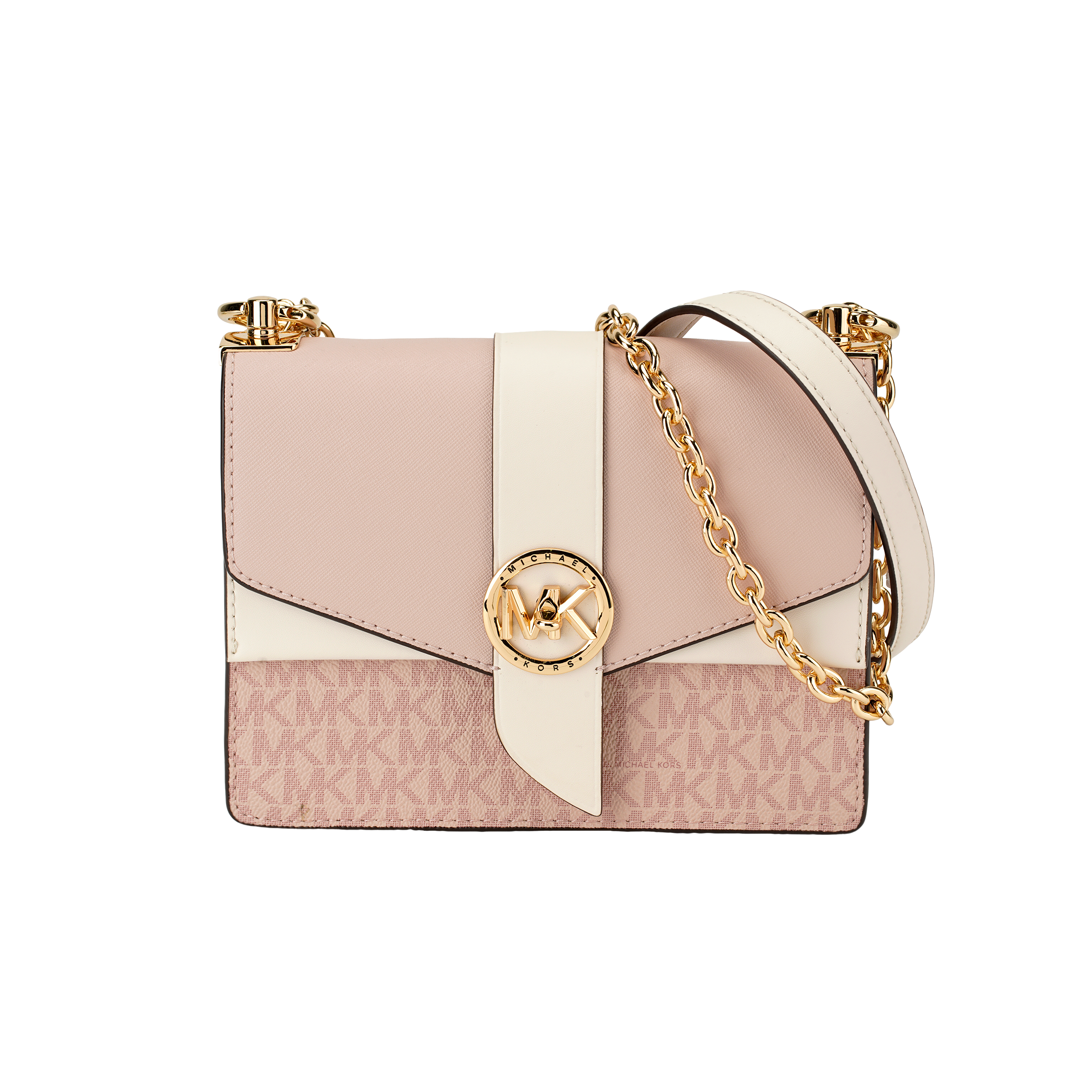 Женские сумка MICHAEL KORS MK Greenwich LOGO (розовый) — фото 2