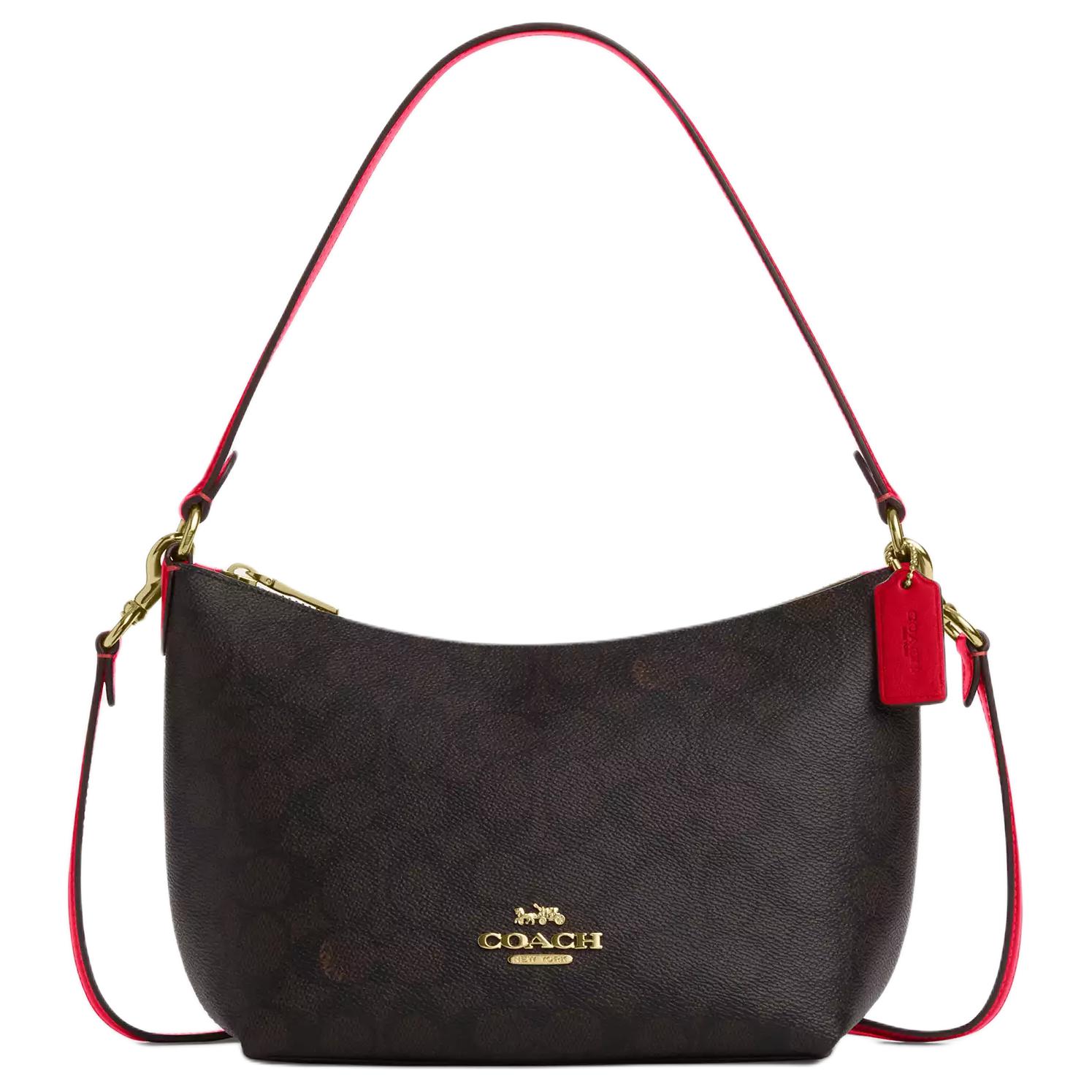 Женская сумка COACH Canvas (коричневая)