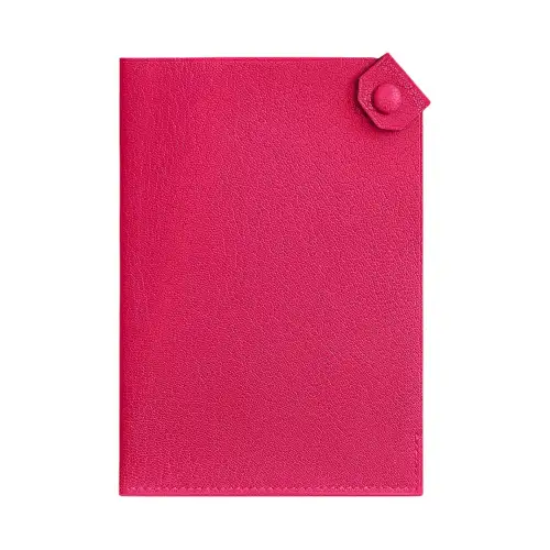 HERMES Sheepskin Wallet Women's Bright Pink