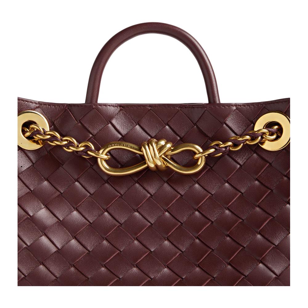 Женская сумка Bottega Veneta (бордовая) — фото 5