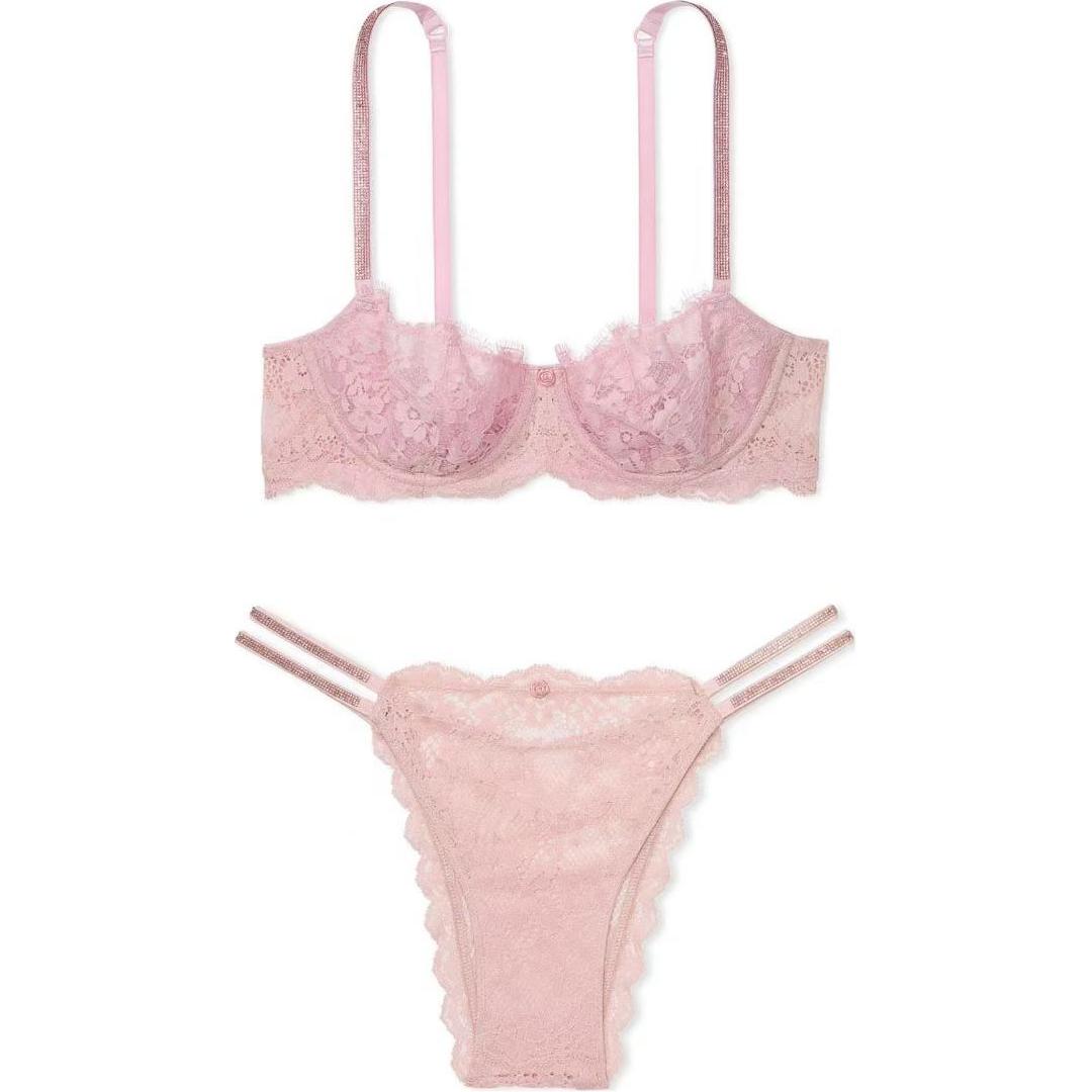 Женский комплект белья Victoria's Secret (розовый)