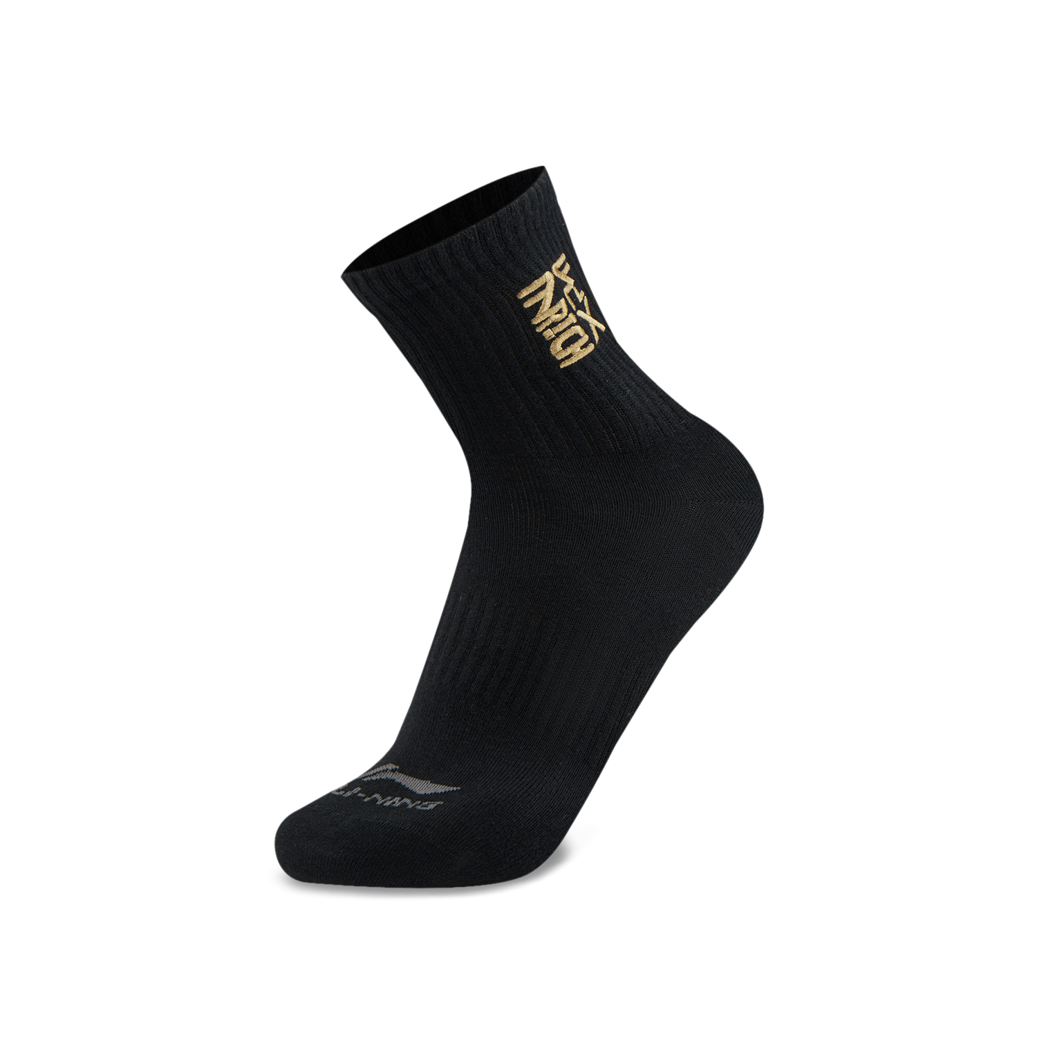 Li Ning Rijin Doujin Collection Crew Socks Unisex 1 Pack Black