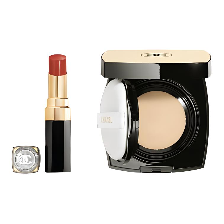 CHANEL Chanel, lip balm, beige lipstick, fashionable soft heel, foundation, makeup primer, set, shiny sun protection clothing, Birthday gift