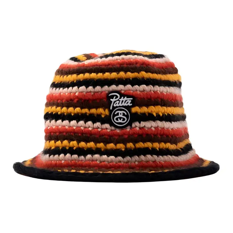 Stussy X Patta Bucket Hat Striped Knit