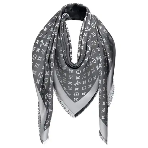 LOUIS VUITTON MONOGRAM DENIM Wool And Silk Scarves Unisex
